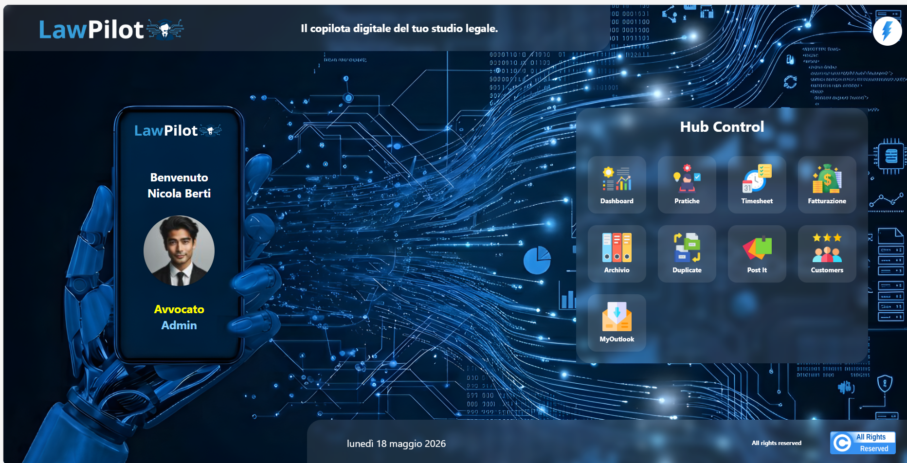 Schermata dashboard MyLexMaster365