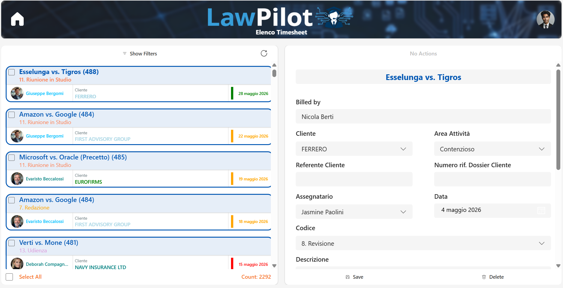 Timesheet MyLexMaster365